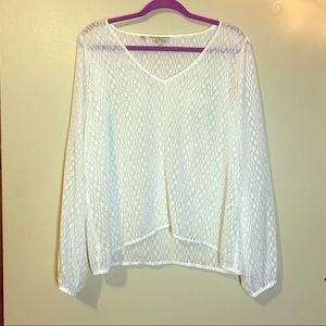 Guess Flowy White Blouse Top